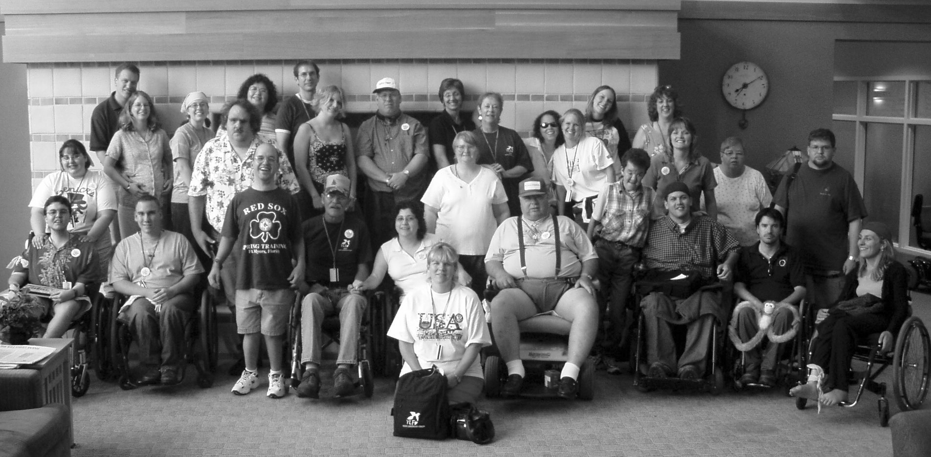 2003 volunteers pose for group photo